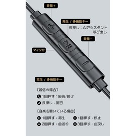 DearJapan 2025 Treble Improved Model, Open-Ear Earphones, Wired with Microphone, For Computers, Conferences, Earhooks, No Clogging Ears, Ear Pain, Open Type, For Listening, Earphone Mic, Compatible