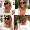 LVIOE Oversized Polarized Sunglasses for Women Trendy Large Cat Eye
