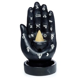 Puckator Mantric Hand/Tarot Hand Palm Backflow Incense Burner - Home Zen Meditation Decor Accessories - Incense Waterfall Cone Burner - Spiritual Feng Shui Goth Relaxation Gifts Gift - Desk Ornaments