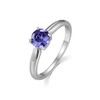 Ladies Sterling 925 Fine Silver Brilliant Cut 0.75 Ct Tanzanite