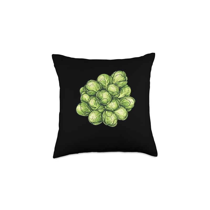 Brussels Sprouts Pop Art Throw Pillow