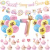 Sweet Sassy And Seven Birthday Decorations Girls Include Donut Sweet