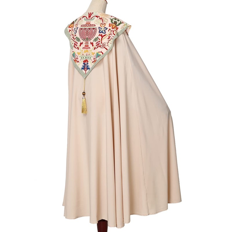 BLESSUME Priest Clergy Cape Coronation Print Costume Robe, beige
