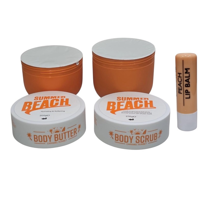 Summer Beach Caramel Sunset Body Care Set: Body Scrub (236g)