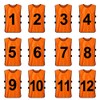TopTie Sets of 12 Numbered Training Vest (#1-12), Soccer Pinnies
