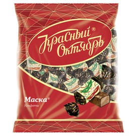 Candies Glazed Mask with Chocolate icing with praline - type bodies Imported Russian Russian Sweets Candy Food Grocery Gourmet Bars (Pack=250 grams)