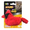 Juguete Para Gatos Sonido Cardenal Rojo Con Catnip