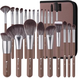 DUcare - Juego de 22 brochas de maquillaje profesionales con bolsa de maquillaje Kabuki sintético de primera calidad, brochas de mezcla de base...    
