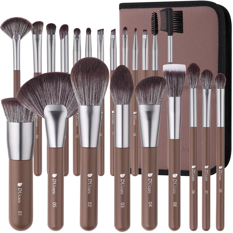 DUcare - Juego de 22 brochas de maquillaje profesionales con