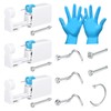 LAURITAMI 10Pcs Nose Piercing Kit, Disposable Piercing Gun Built-in Nose
