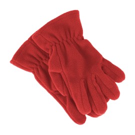 Adventure Togs Children Fleece Gloves for Boys and Girls, Warm Winter Gloves for School Red 5-7 Years