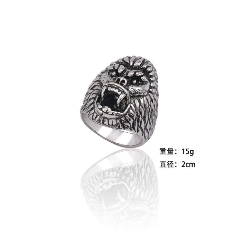 PikaLF Gorilla Ring for Men, Angry Orangutan Ring Big Monkey