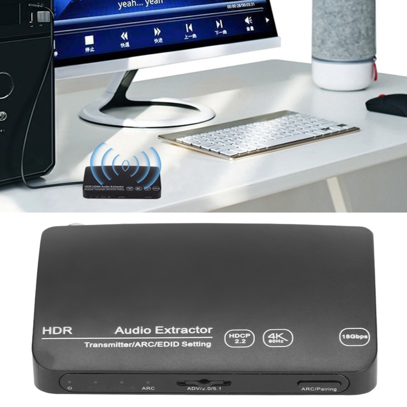 HDR HD Multimedia Interface Sound Extractor HD 4K 60Hz RCA