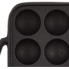 IPPINKA Japanese Cast Iron Takoyaki Grill Pan, 16 Holes, Made