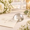 Clear Glass Half Ball Paperweight Magnifier, Crystal Dome Desk Decor
