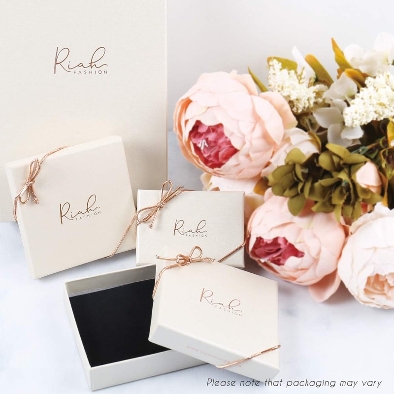 RIAH FASHION Dainty Stationary Letter Charm Necklace - Lucky Inspiration