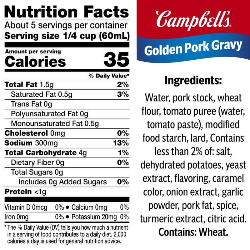 Campbell's Golden Pork Gravy, 10.5 Oz Can