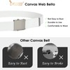 JasGood Canvas Web Belt for Men, Adjustable Fabric Military Belt