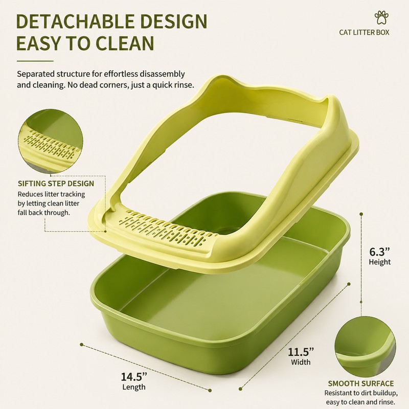 Small Cat Litter Box for Kittens – Semi-Closed Pet Toilet