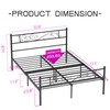 Weehom Metal Bed Frame with Headboard and Footboard Mattress Foundation