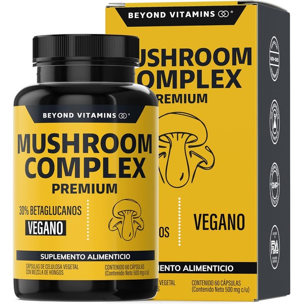Beyond Vitamins | Mushroom Complex Premium con exclusiva mezcla de