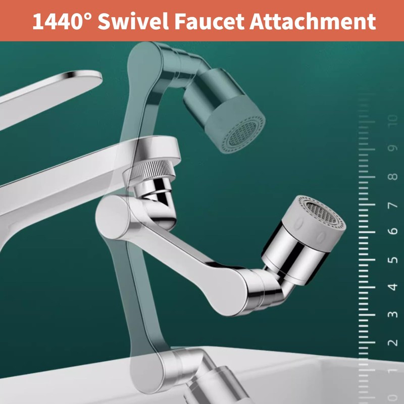 ELESULTRA 1440° Swivel Sink Faucet Extender - Universal Kitchen Sprayer,