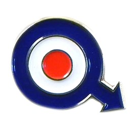 Metal Enamel Pin Badge Brooch MOD Arrow Target (Roundel) (25mm)