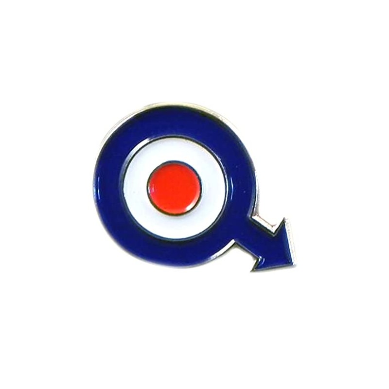 Metal Enamel Pin Badge Brooch MOD Arrow Target (Roundel) (25mm)