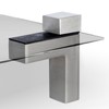 4 Pcs Solid Metal Adjustable Wood/Glass Shelf Bracket Wall Mount,