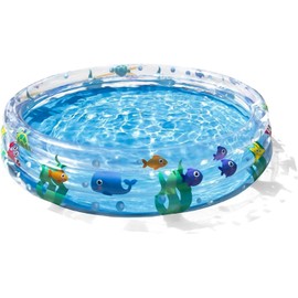 Kiddie Piscina de 60 x 11.8 pulgadas, para niños, piscinas para exteriores y patio trasero (azul)