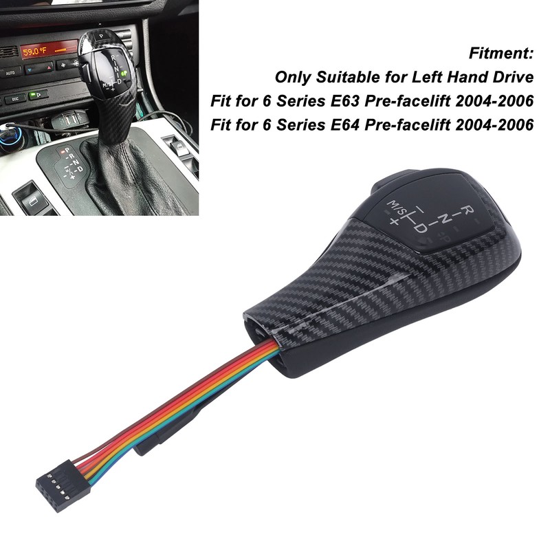 LED Gear Shift Knob Red Engine Start Button Cover Kit