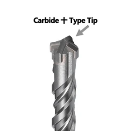 1-1/2 x 15 inch SDS Max Rotary Hammer Drill Bit, 38x380mm Carbide Tip Masonry Drill Bit,Concrete Drill Bit for Masonry, Brick, Stone, Concrete (Length :380mm / 15 inch, 38mm (1-1/2 in) Diameter)