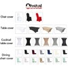 Obstal 6ft Stretch Black Spandex Table Cloth for Standard Folding