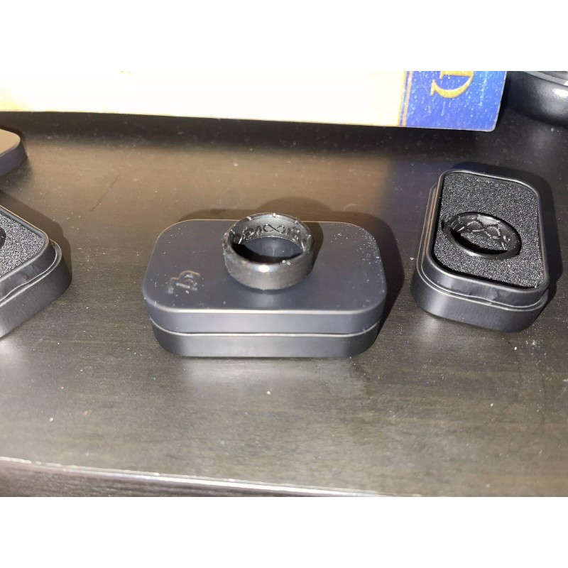 Groove Men’s Solid Black Groove Rings Size 9