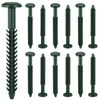 MorningRo 12 Pack Vinyl Shutter Fasteners Plastic Shutter Screws Window