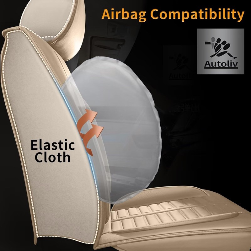 RAWAKORW Front Seat Covers Fit for Toyota Highlander:2008-2025 Waterproof Faux