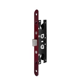 AcxdJnye Storm Door 2 Point Bolt Mortise Lock Body,Replacement Fit Pella Storm Door Handleset Part,Red Face Plate