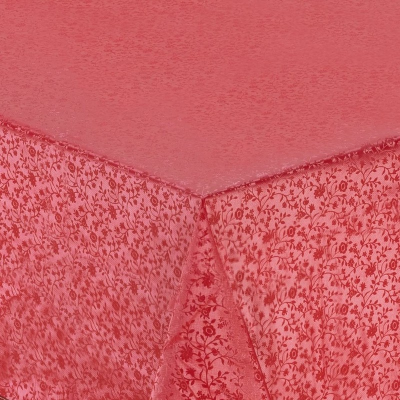 Home Direct Oilcloth Square 140 x 180 cm Red Embossed