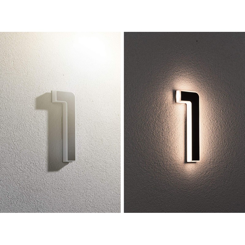 Paulmann Outdoor Solar House Number 1 3000 K IP44 Akk