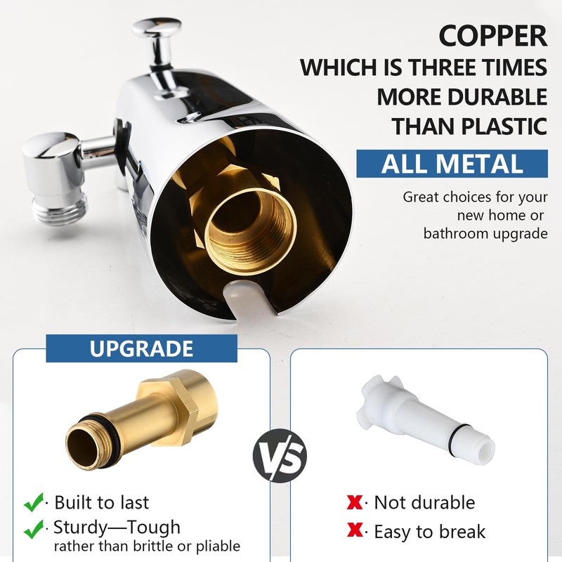 YASINU All Metal Tub Spout with Diverter Chrome, Fits Threaded