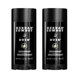 Herban Cowboy Forest Aloe Infused Deodorant with Hints of Cedar, Mandarin, and Black Pepper (2.8 oz) (2 Pack, Dusk) (2 Pack, Dusk)