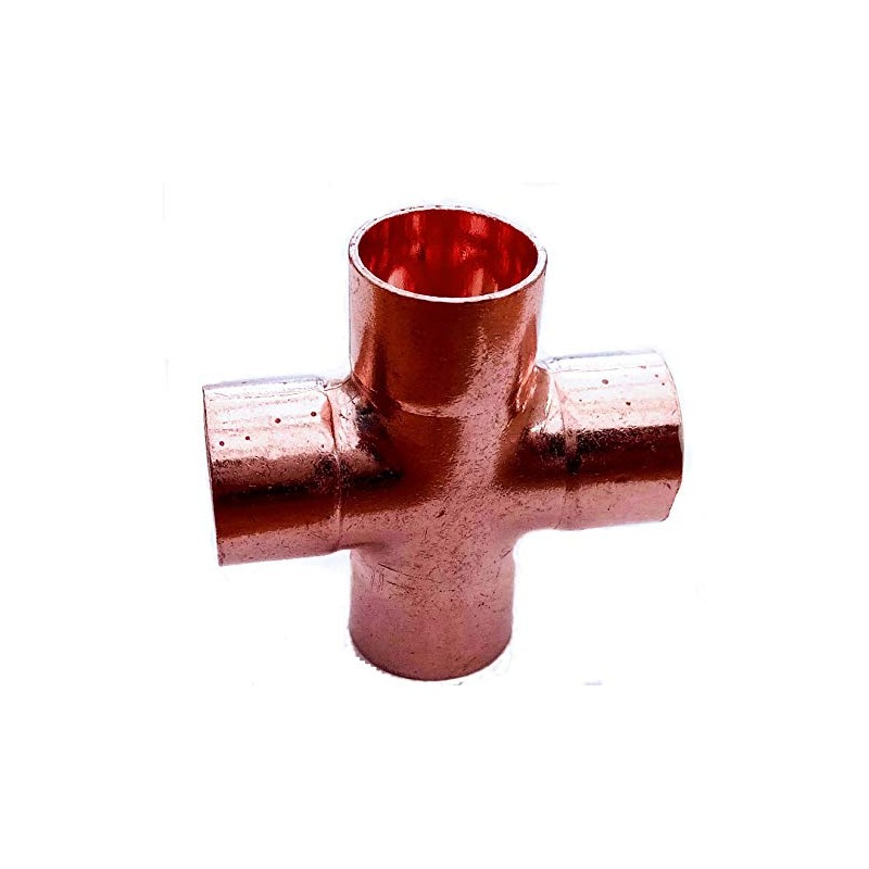 15mm Copper End Feed Equal Copper Cross 4 Way Plumbing