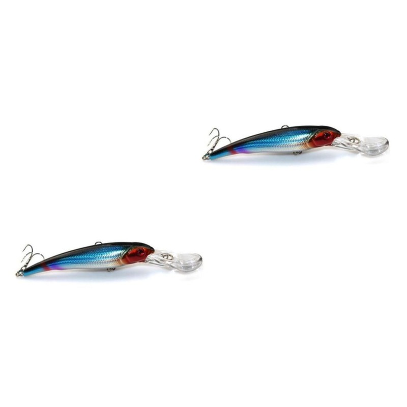 Kisangel Lure Set 2pcs 11cm Realistic Fishing Lures for Bass