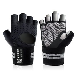 Naapesi Weight Lifting Gloves, Gym Gloves for Men & Women,Anti Slip Padded Palm Protection,Half Finger Exercise Calisthenics Cycling Climbing,for Weightlifting, Cycling,Strength Training (M)