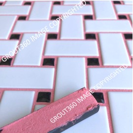 Grout 360 Bubble Gum Sanded Tile Grout for Tile Installation Jobs. Use on Floors, Walls, Back Splashes, Showers, and Mosaics. (5)