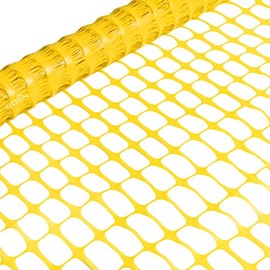 BOEN 4' x 50' Yellow Temporary Fencing, Mesh Snow Fence, Plastic, Safety Garden Netting, Above Ground Barrier, for Deer, Kids, Swimming Pool, Silt, Lawn, Rabbits, Poultry, Dogs