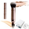 Frepice Dual Makeup Brushes Portable Powder Brush Liquid Brush Makeup/GRACEDO