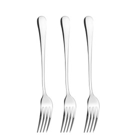 Qinglele Set of 3 Stainless Steel 304 Dinner Forks, Table Forks, 175 cm (6.9 Inches)