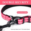 AUAUY Reflective Nylon Dog Collars, Double Security Adjustable Classic Pet