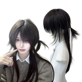 Jellyfish Hair Partial Wigs Layered Medium Wigs Black Brown Feather Cut Natural Volume Face Smoothing Daily Casual Hairpiece